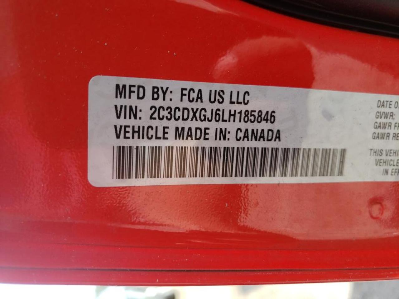 Photo 10 from auction – 2020 DODGE CHARGER SC with VIN 2C3CDXGJ6LH185846