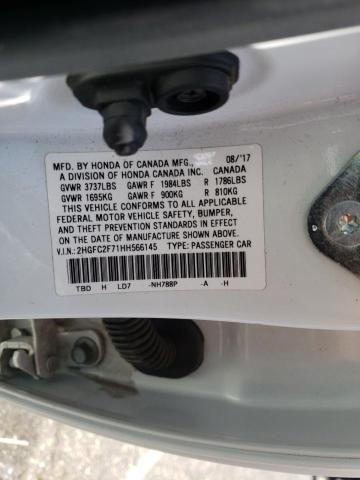 Photo 10 from auction – 2017 HONDA CIVIC EX with VIN 2HGFC2F71HH566145
