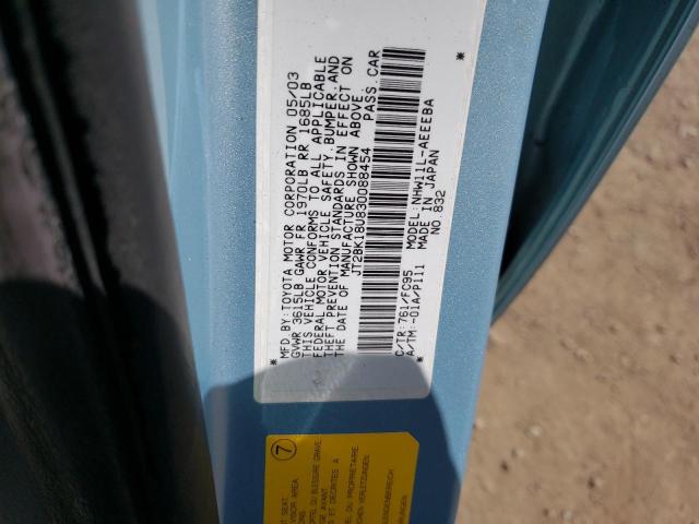 Photo 10 from auction – 2003 TOYOTA PRIUS with VIN JT2BK18U830088454