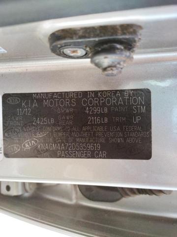 Фото 10 с аукциона – 2013 KIA OPTIMA LX с VIN KNAGM4A72D5359619