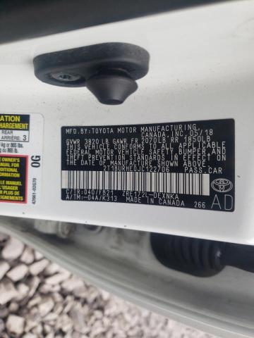 Photo 10 from auction – 2018 TOYOTA COROLLA L with VIN 2T1BURHE0JC122706