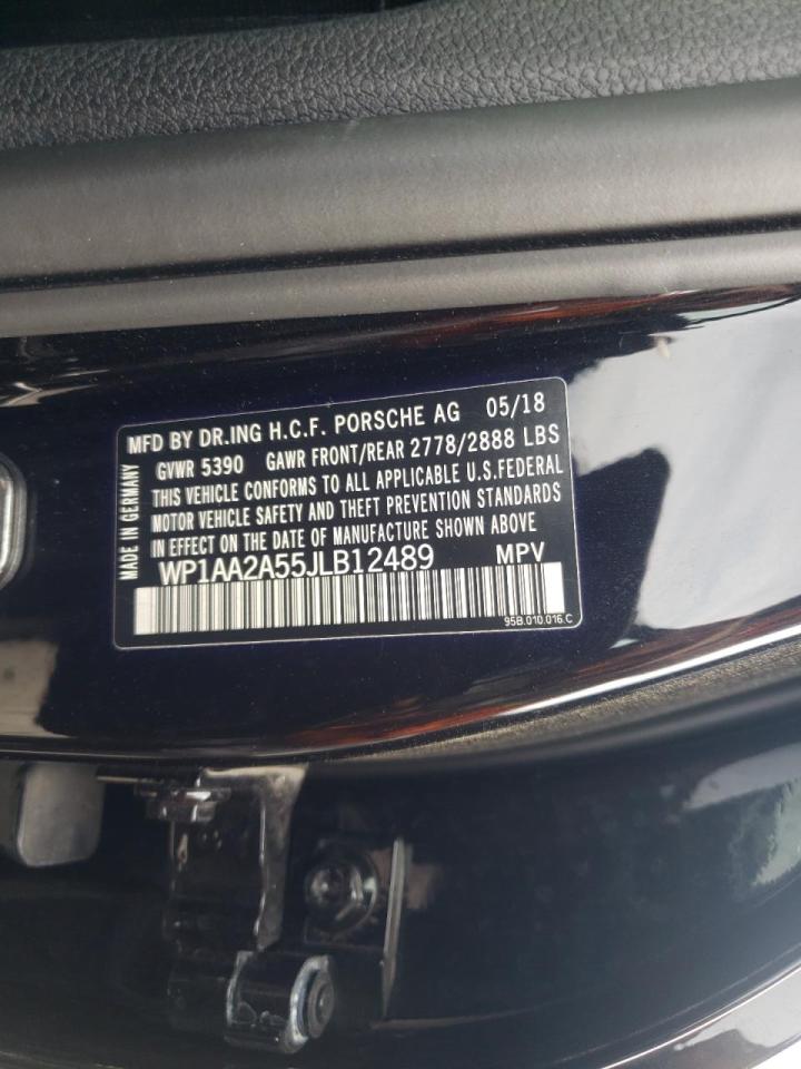 Photo 10 from auction – 2018 PORSCHE MACAN with VIN WP1AA2A55JLB12489