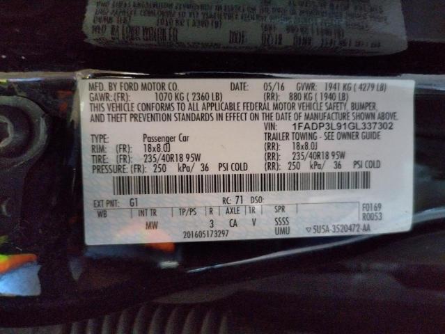 Photo 10 from auction – 2016 FORD FOCUS ST with VIN 1FADP3L91GL337302