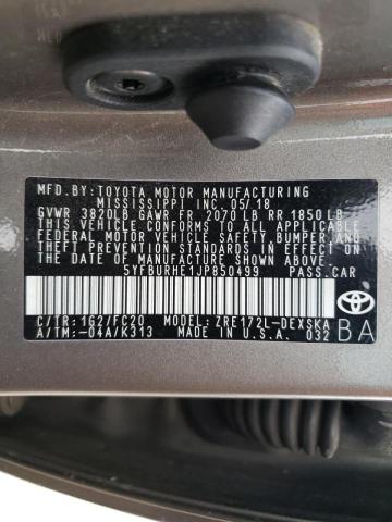 Photo 10 from auction – 2018 TOYOTA COROLLA L with VIN 5YFBURHE1JP850499