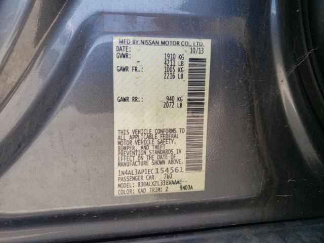 Photo 10 from auction – 2014 NISSAN ALTIMA 2.5 with VIN 1N4AL3AP1EC154561