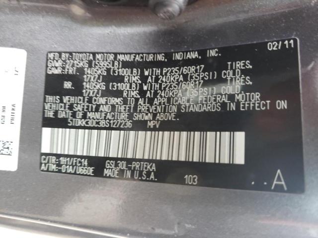 Photo 10 from auction – 2011 TOYOTA SIENNA LE with VIN 5TDKK3DC3BS127236