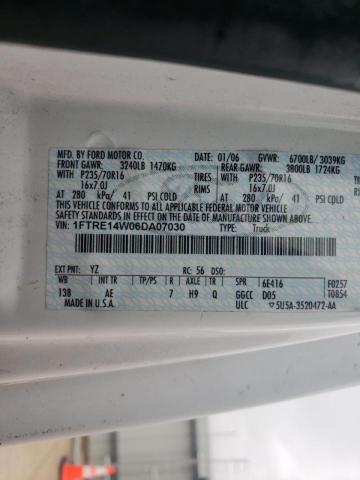 Photo 10 from auction – 2006 FORD ECONOLINE with VIN 1FTRE14W06DA07030