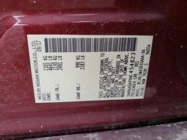 Photo 10 from auction – 2017 NISSAN MAXIMA 3.5 with VIN 1N4AA6APXHC454823
