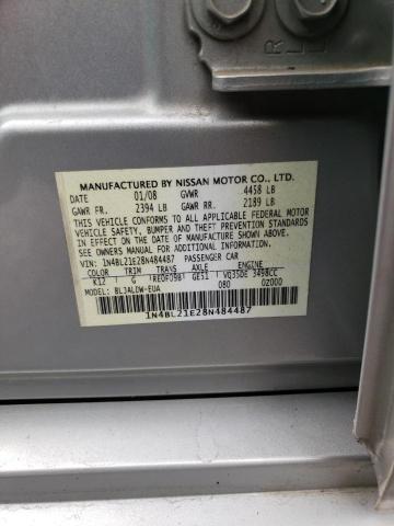 Photo 10 from auction – 2008 NISSAN ALTIMA 3.5 with VIN 1N4BL21E28N484487