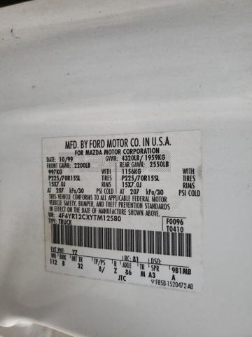 Photo 10 from auction – 2000 MAZDA B2500 with VIN 4F4YR12CXYTM12580