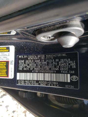 Photo 10 from auction – 2012 TOYOTA CAMRY BASE with VIN 4T1BF1FKXCU050614