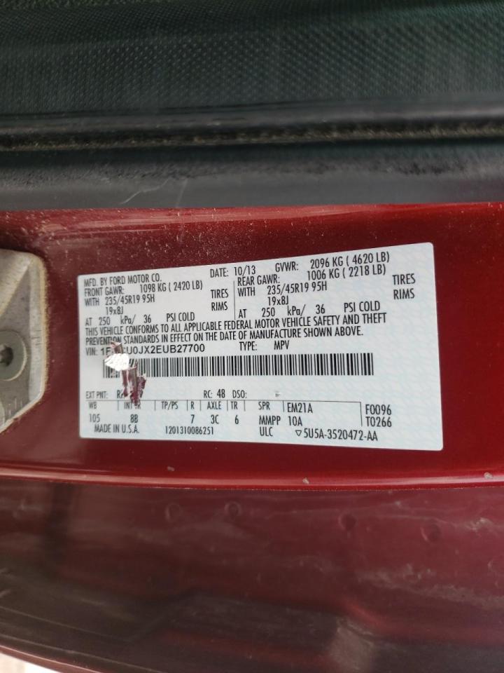 Photo 10 from auction – 2014 FORD ESCAPE TIT with VIN 1FMCU0JX2EUB27700