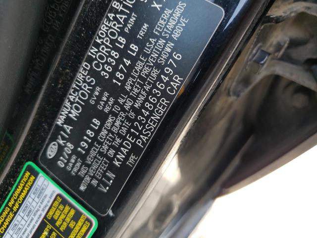 Photo 10 from auction – 2008 KIA RIO BASE with VIN KNADE123486364976