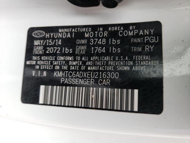 Photo 10 from auction – 2014 HYUNDAI VELOSTER with VIN KMHTC6ADXEU216300