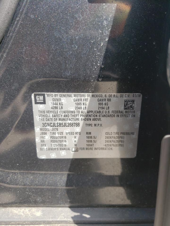 Photo 10 from auction – 2018 CHEVROLET TRAX 1LT with VIN 3GNCJLSB5JL268788