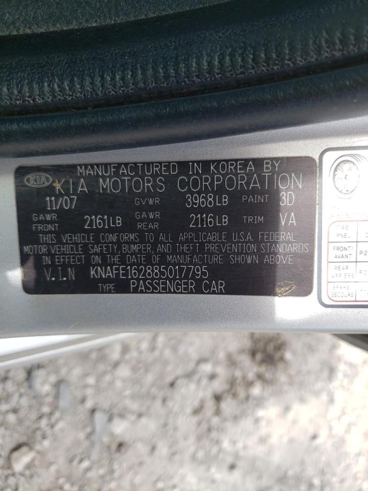 Photo 10 from auction – 2008 KIA SPECTRA5 5 with VIN KNAFE162885017795