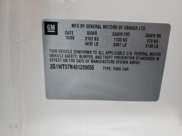 Photo 10 from auction – 2009 CHEVROLET IMPALA 1LT with VIN 2G1WT57N491209655