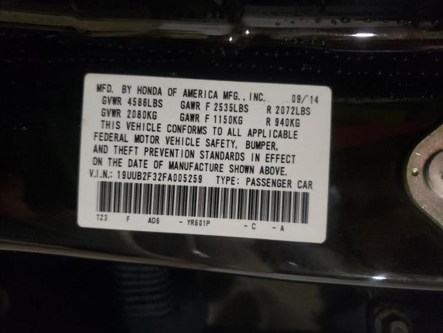 Photo 10 from auction – 2015 ACURA TLX with VIN 19UUB2F32FA005259
