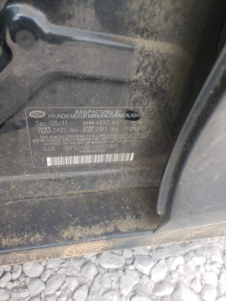 Photo 10 from auction – 2012 HYUNDAI SONATA SE with VIN 5NPEC4AB7CH431303