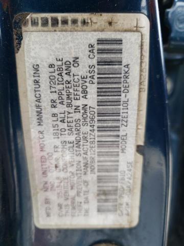 Photo 10 from auction – 2001 TOYOTA COROLLA CE with VIN 1NXBR12E81Z449607