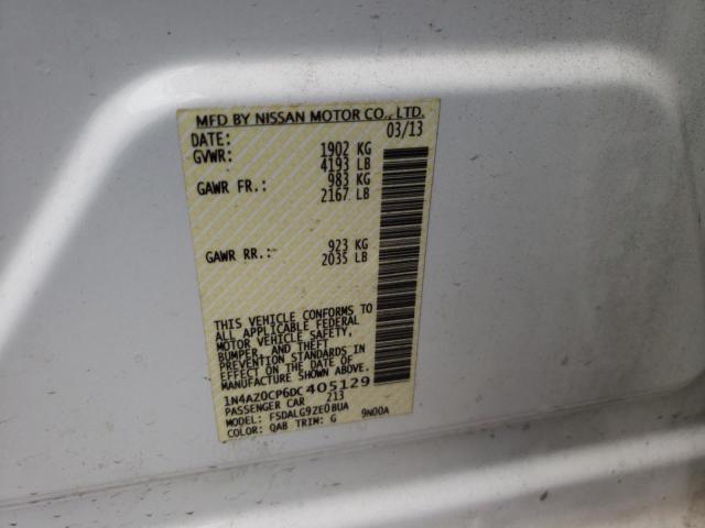Photo 10 from auction – 2013 NISSAN LEAF S with VIN 1N4AZ0CP6DC405129