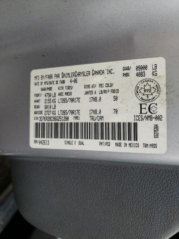 Photo 10 from auction – 2006 DODGE RAM 2500 S with VIN 3D7KR28C96G251280