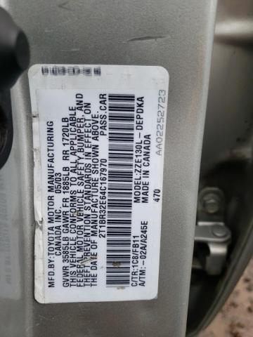 Photo 10 from auction – 2004 TOYOTA COROLLA CE with VIN 2T1BR32E64C167970
