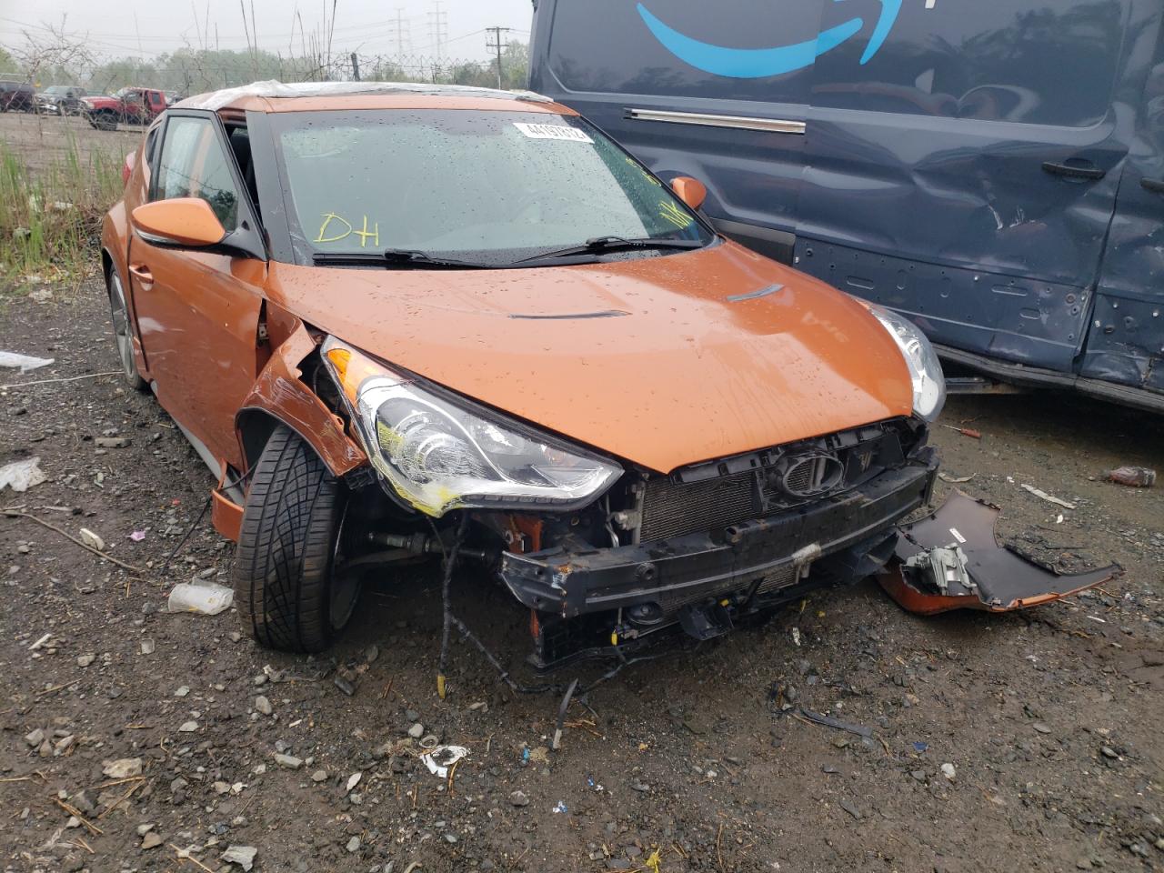 HYUNDAI VELOSTER T 2015 with VIN KMHTC6AEXFU216470 - Photo from auction