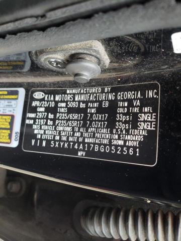 Photo 10 from auction – 2011 KIA SORENTO BA with VIN 5XYKT4A17BG052561