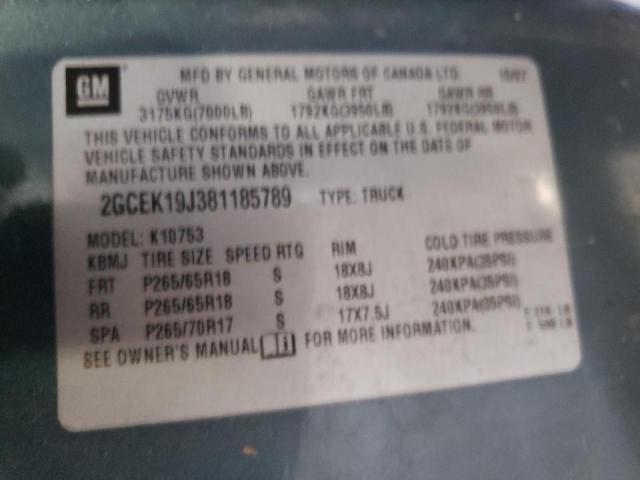 Photo 10 from auction – 2008 CHEVROLET SILVERADO with VIN 2GCEK19J381185789