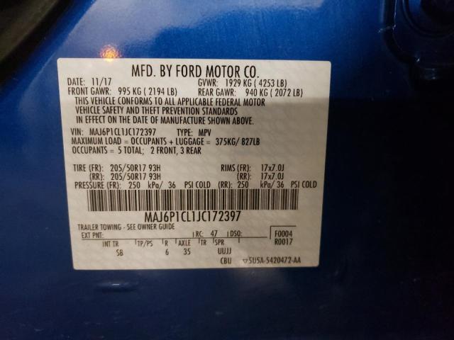 FORD OTHER 2018 with VIN MAJ6P1CL1JC172397 - Photo from auction