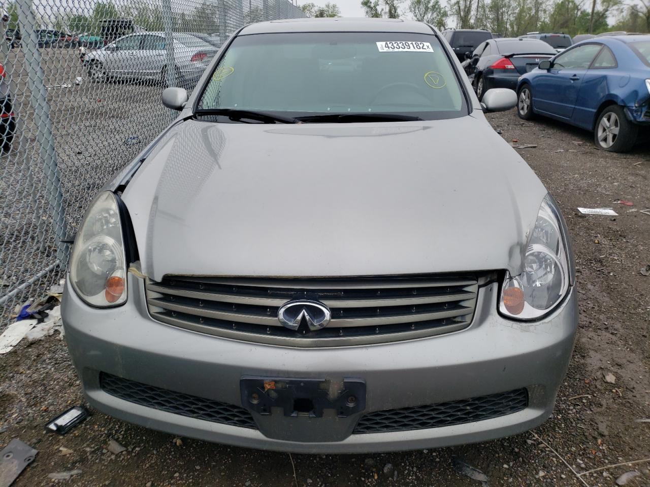 Photo 9 from auction – 2005 INFINITI G35 with VIN JNKCV51E35M202285