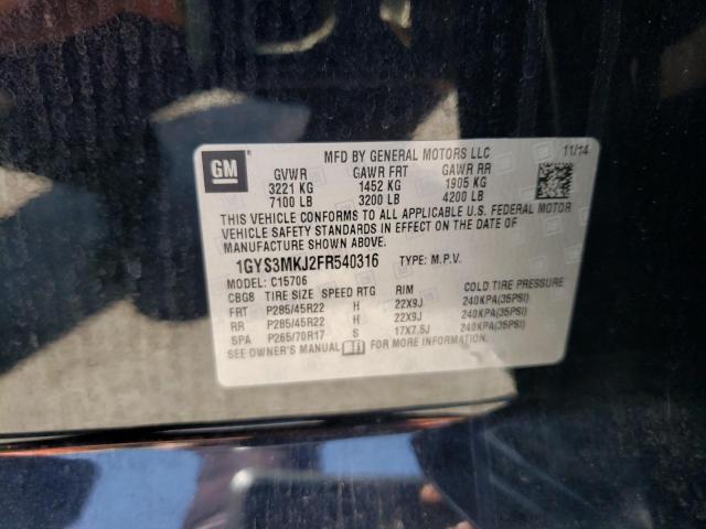 Photo 10 from auction – 2015 CADILLAC ESCALADE L with VIN 1GYS3MKJ2FR540316