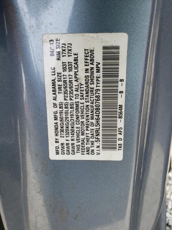 Photo 10 from auction – 2013 HONDA ODYSSEY EX with VIN 5FNRL5H64DB076879