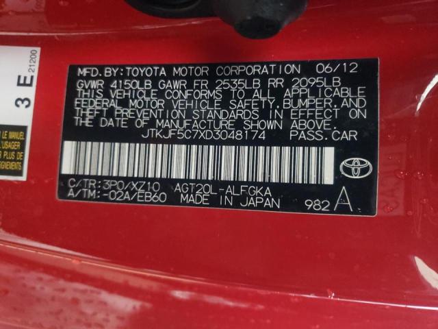 Photo 10 from auction – 2013 TOYOTA SCION TC with VIN JTKJF5C7XD3048174