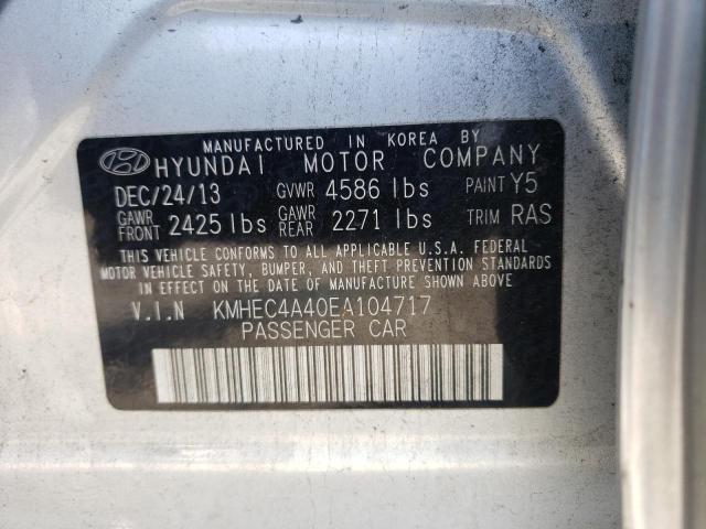Photo 10 from auction – 2014 HYUNDAI SONATA HYB with VIN KMHEC4A40EA104717