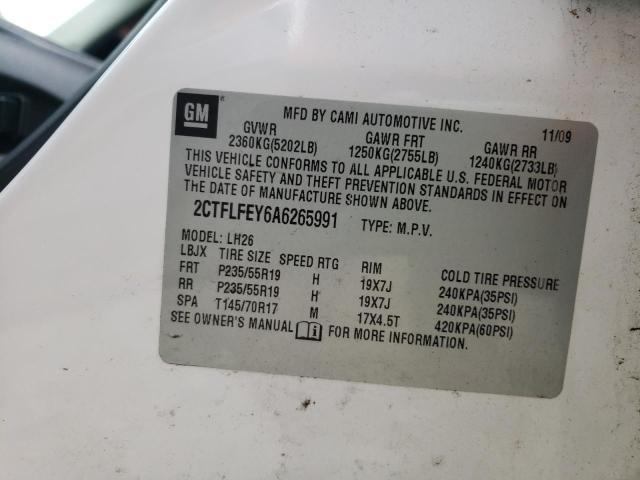 Photo 10 from auction – 2010 GMC TERRAIN SL with VIN 2CTFLFEY6A6265991