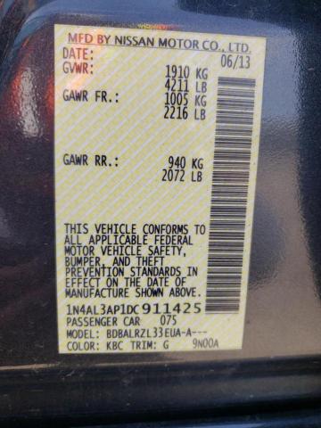 Photo 10 from auction – 2013 NISSAN ALTIMA with VIN 1N4AL3AP1DC911425