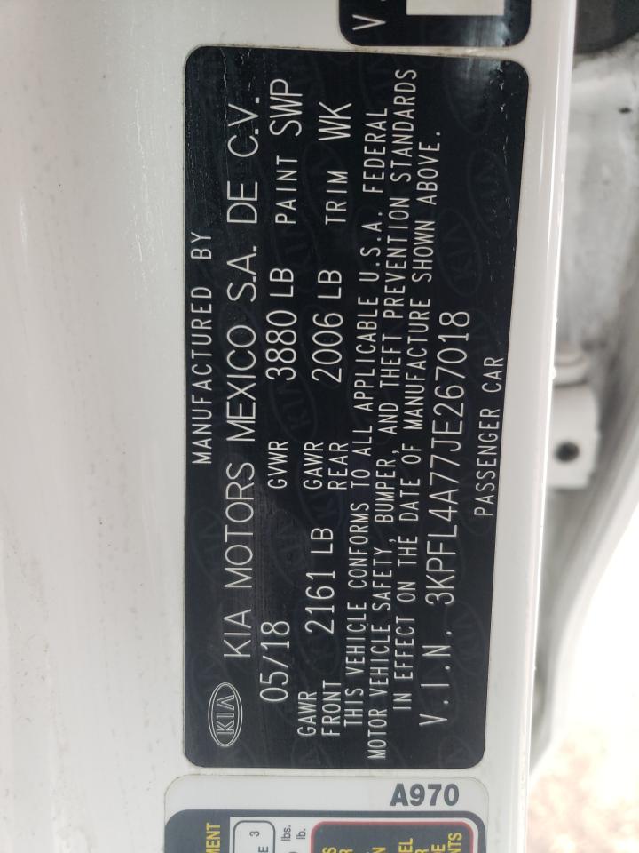 Photo 10 from auction – 2018 KIA FORTE LX with VIN 3KPFL4A77JE267018