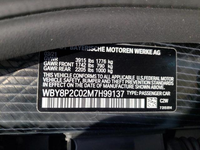 Photo 10 from auction – 2021 BMW I3 BEV with VIN WBY8P2C02M7H99137