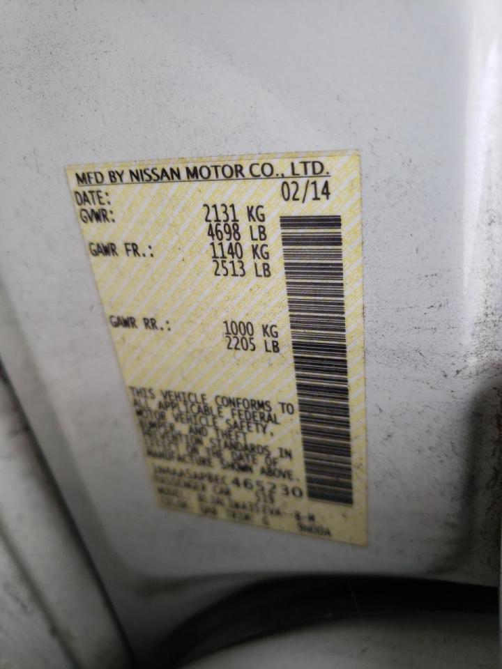 Photo 10 from auction – 2014 NISSAN MAXIMA S with VIN 1N4AA5AP8EC465230