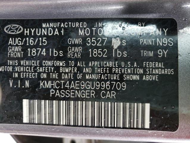 Photo 10 from auction – 2016 HYUNDAI ACCENT SE with VIN KMHCT4AE9GU996709