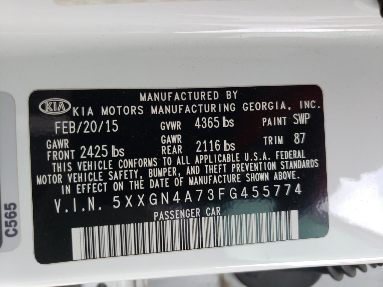 Photo 10 from auction – 2015 KIA OPTIMA EX with VIN 5XXGN4A73FG455774