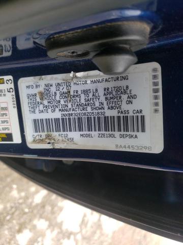 Photo 10 from auction – 2008 TOYOTA COROLLA CE with VIN 1NXBR32E08Z051832