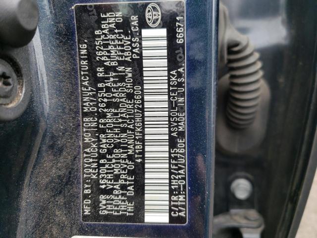 Photo 10 from auction – 2017 TOYOTA CAMRY LE with VIN 4T1BF1FK6HU726600