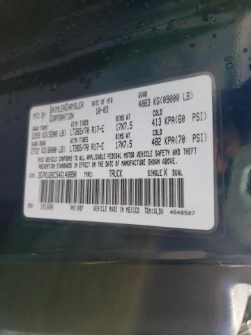 Photo 10 from auction – 2004 DODGE RAM 2500 S with VIN 3D7KU26C54G148890