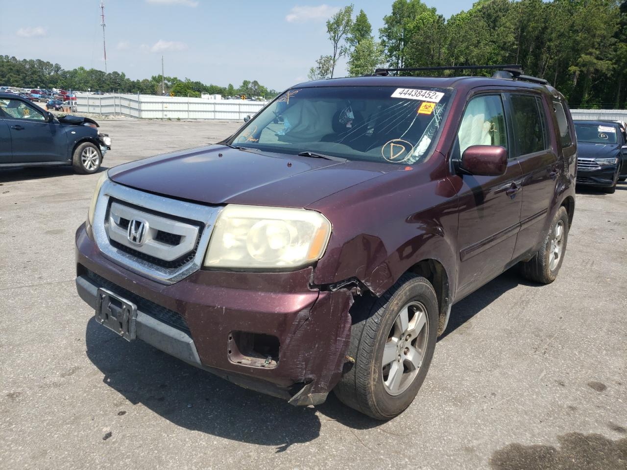 Photo 2 from auction – 2009 HONDA PILOT EXL with VIN 5FNYF38619B014838