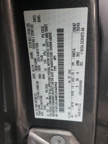 Photo 10 from auction – 2014 FORD ESCAPE TIT with VIN 1FMCU0J94EUD42092