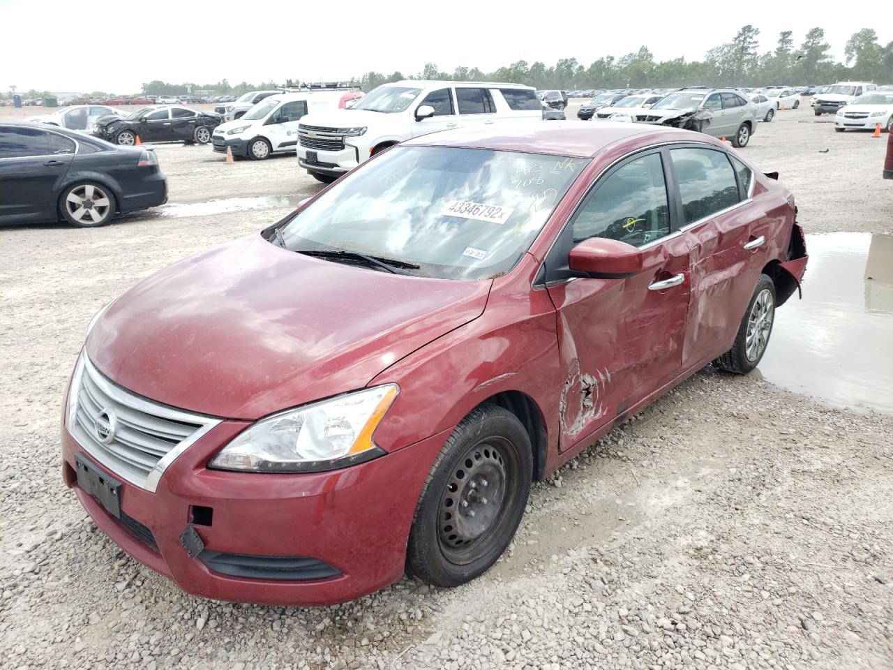 Photo 2 from auction – 2015 NISSAN SENTRA S with VIN 3N1AB7AP0FL658175