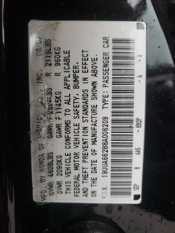Photo 20 from auction – 2008 ACURA TL with VIN 19UUA66288A006209